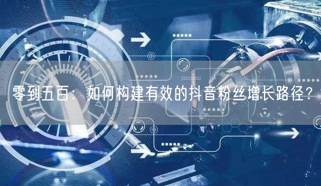 零到五百：如何构建有效的抖音粉丝增长路径？