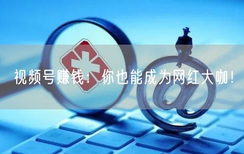 视频号赚钱:你也能成为网红大咖!